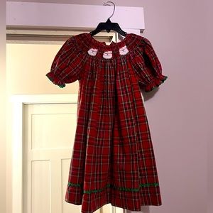 “Mom & Me” Smocked Santa dress